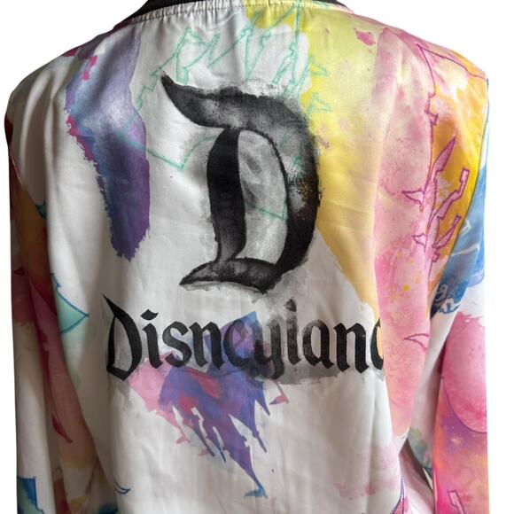 Disneyland Sleeping Beauty Castle Watercolour Windbreaker Jacket Size S - Picture 4 of 9